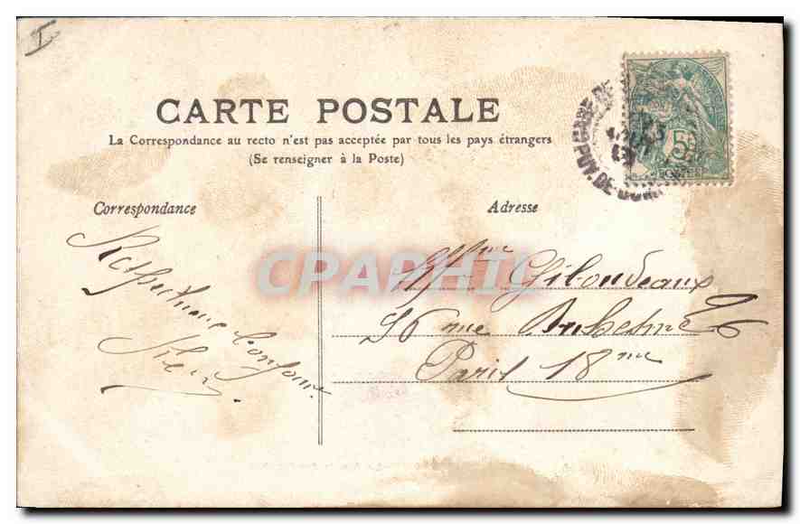 CPA Clermont Ferrand Les Jardin des Plantes — Rückseite
