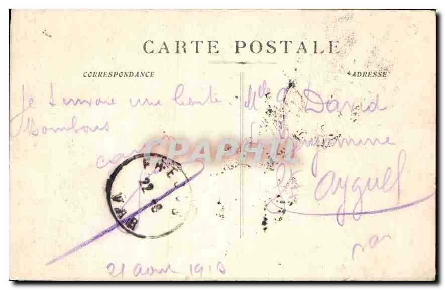 CPA Les Baux Hotel des Seigneurs de Manville (XVIe siecle) Les Protestants y trouverent un asile pen — Rückseite