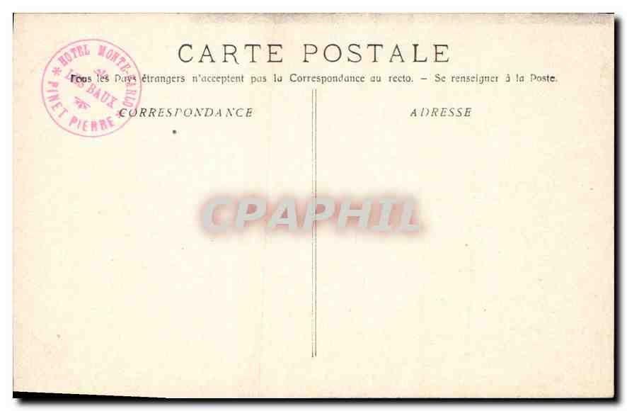 CPA Les Baux Croisee Historique (Ancien Temple) — Rückseite