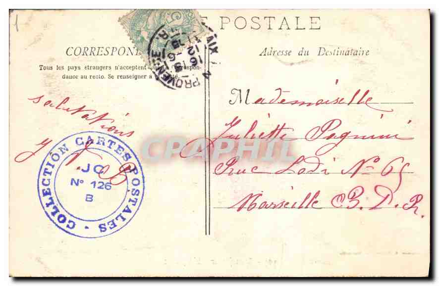 CPA Roquefavour L'acqueduc — Verso