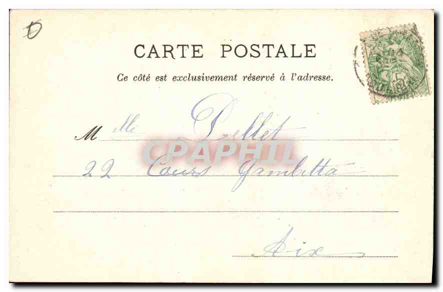 CPA Tarascon Le Chateau du Roi Rene (Cote de la Ville) — Rückseite