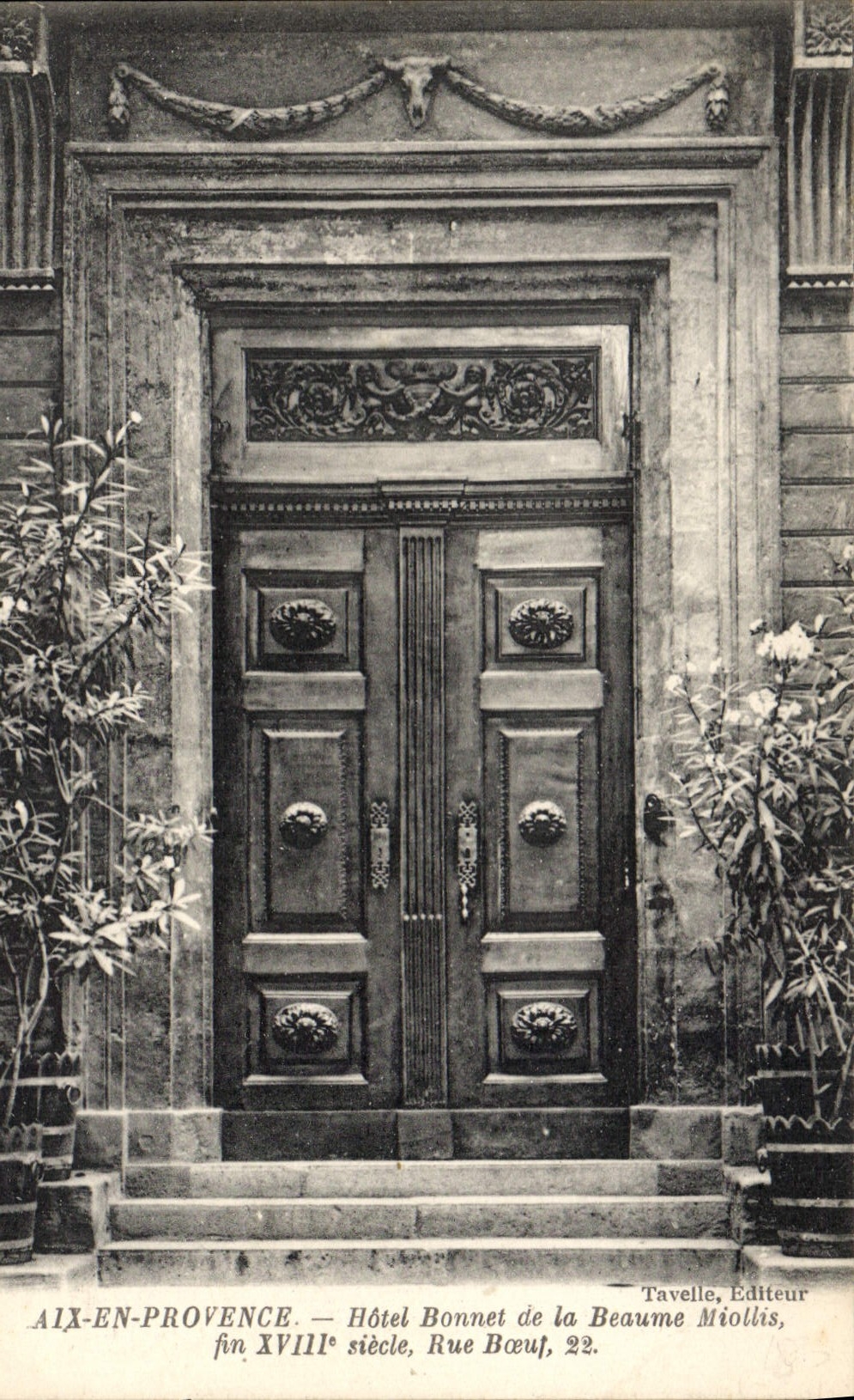 CPA Aix en Provence Hotel Bonnet de la Beaume Miollis fin XVIIIe siecle Rue Boeuf 22