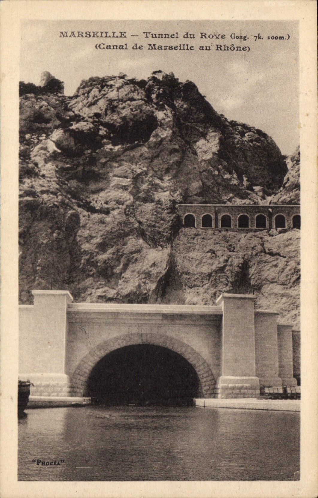 CPA Marseille Tunnel du Rove (long 7k 200m) (Canal de Maeseille au Rhone)