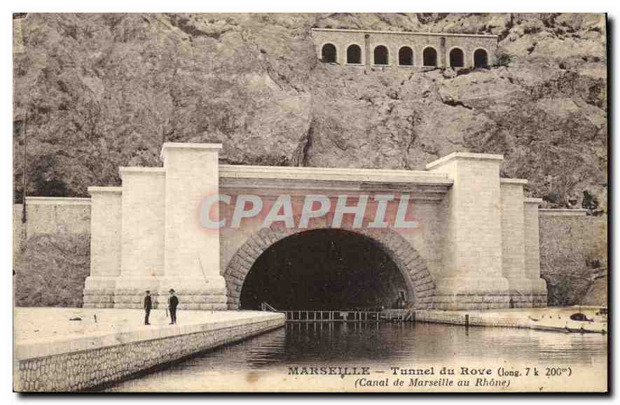 CPA Marseille Tunnel du Rove (long 7k 200m) (Canal de Marseille au Rhone)