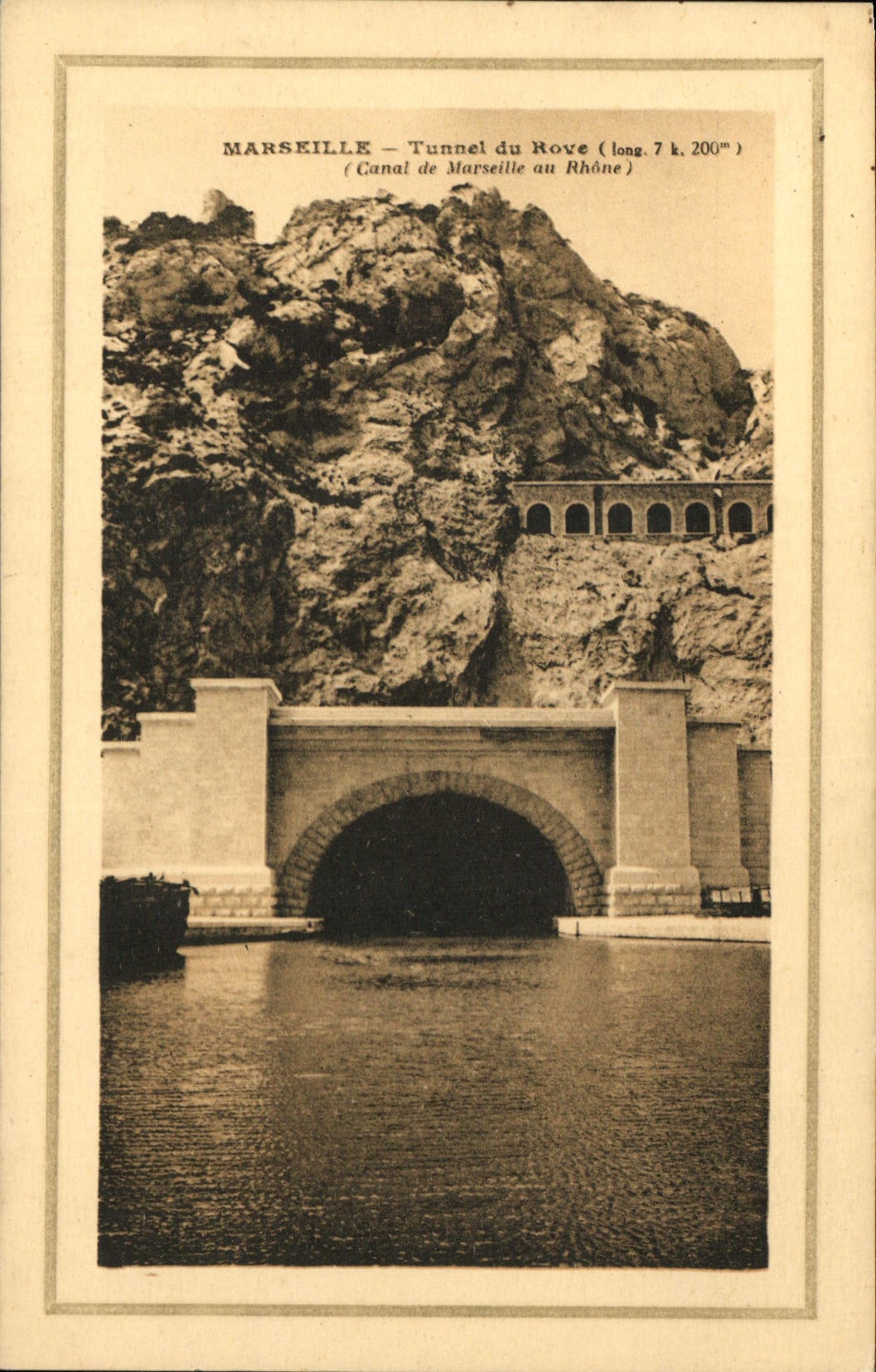 CPA Marseille Tunnel du Rove (long 7k 200m) (Canal de Marseille au Rhone)