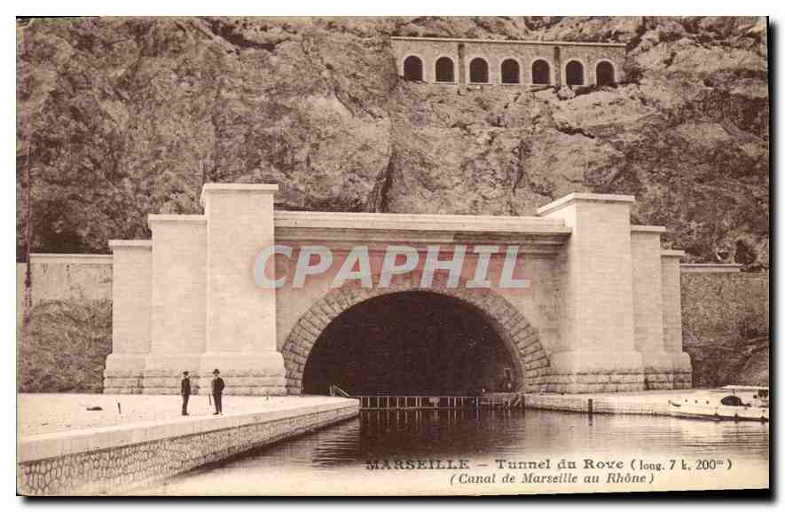 CPA Marseille Tunnel du Rove (long 7k 200m) (Canal de Marseille au Rhone)