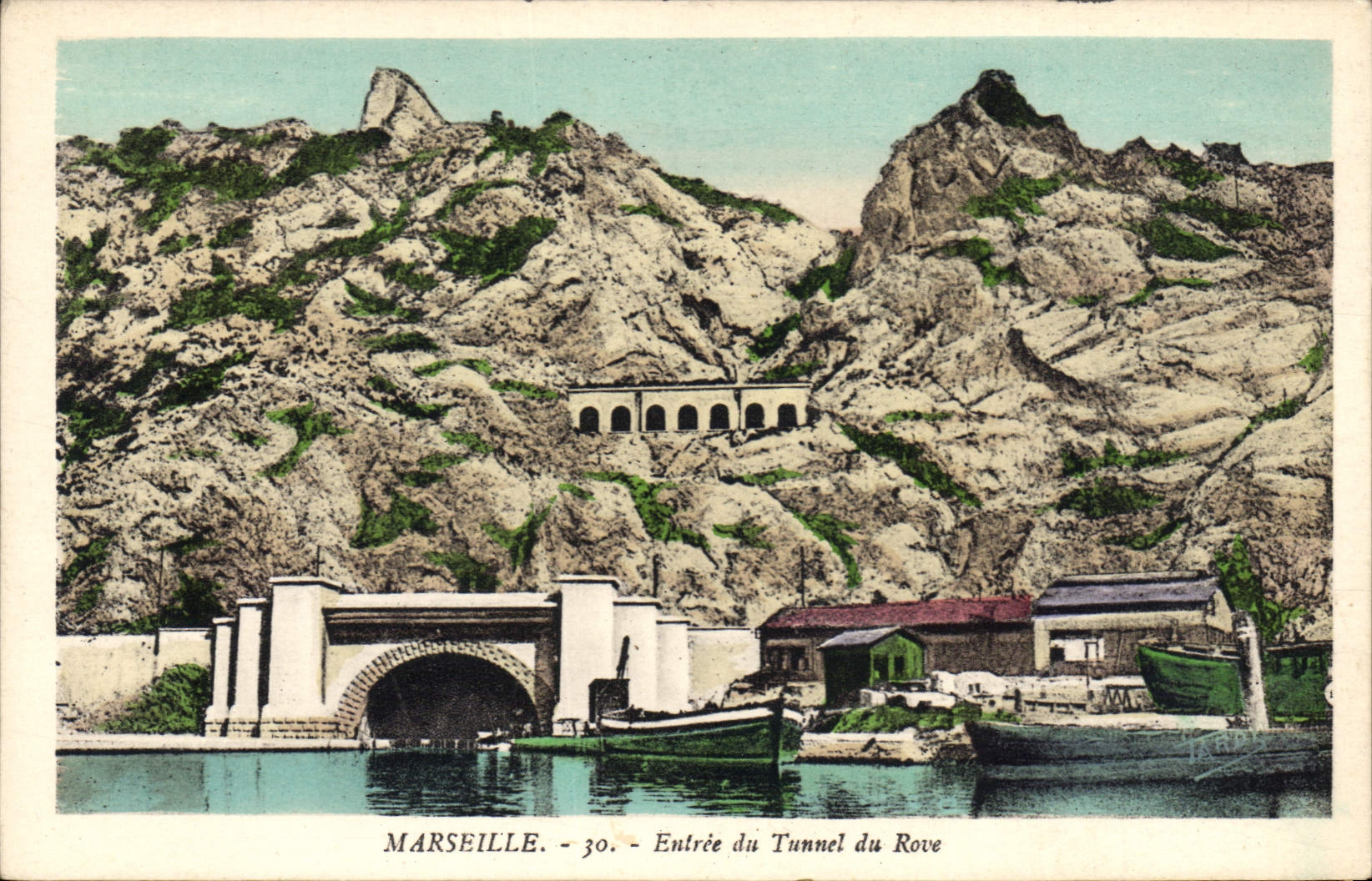 CPA Marseille Entree du Tunnel du Rove