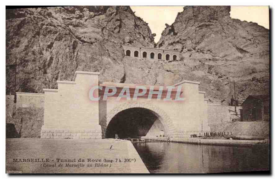 CPA Marseille Tunnel du Rove (long 7k 200m) (Canal de Marseille au Rhone)