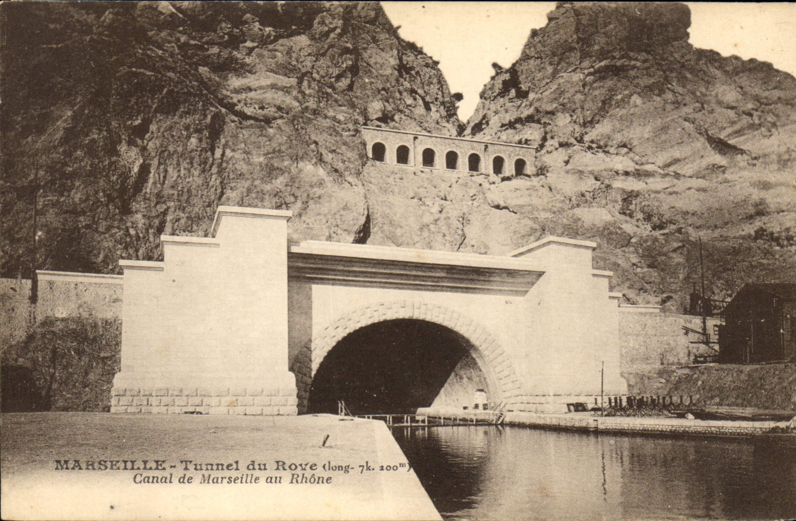 CPA Marseille Tunnel du Rove (long 7k 200m) (Canal de Marseille au Rhone)