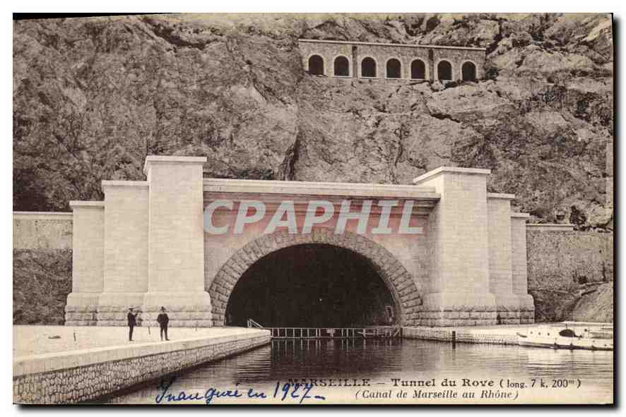 CPA Marseille Tunnel du Rove (long 7k 200m) (Canal de Marseille au Rhone)