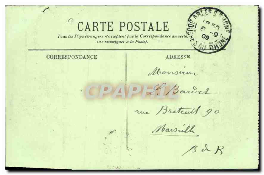 CPA Environs d'Arles Les Baux La Rue des Fours — Rückseite