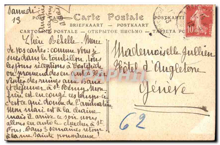 CPA Les Baux (Bouches du Rhone) Ancien Hopital — Verso