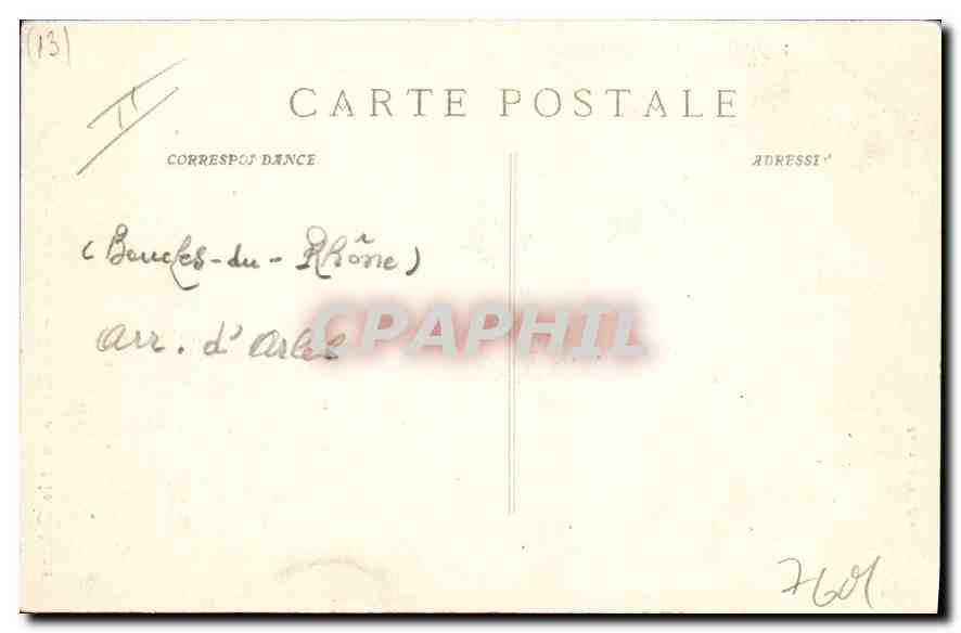 CPA Les Baux Rue des Fours et le Chateau — Verso