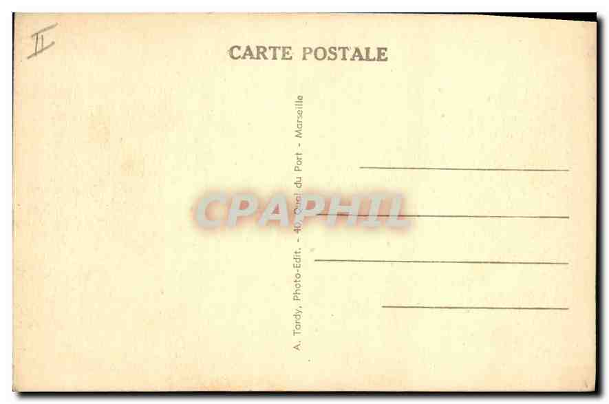 CPA Marseille Entree du Tunnel du Rove — Verso