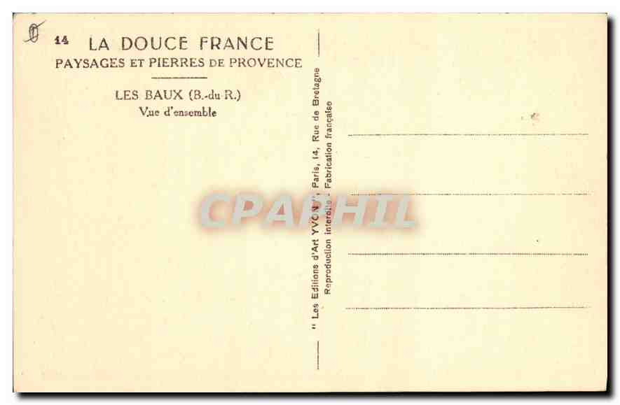 CPA Les Baux (B et R) Vue d'ensemble — Verso