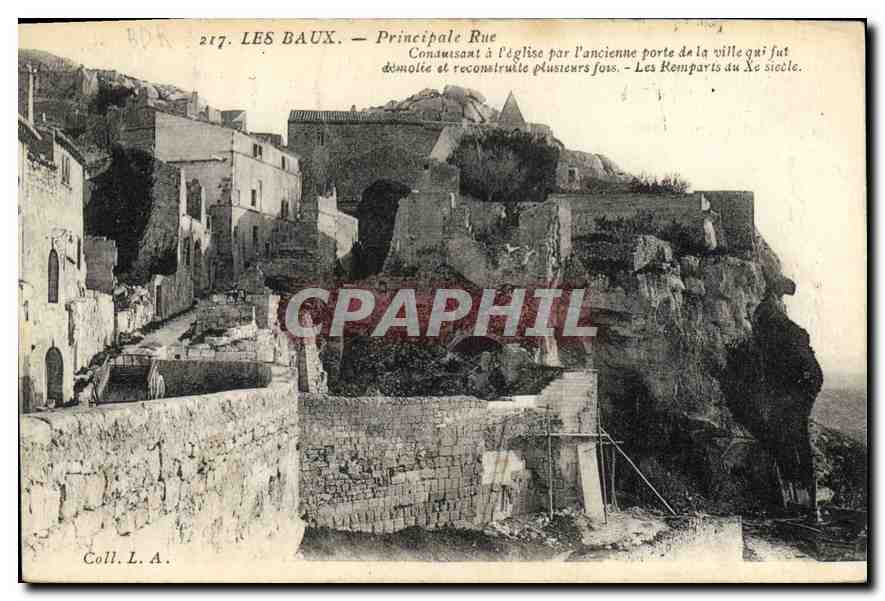 CPA Les Baux Principal Rue