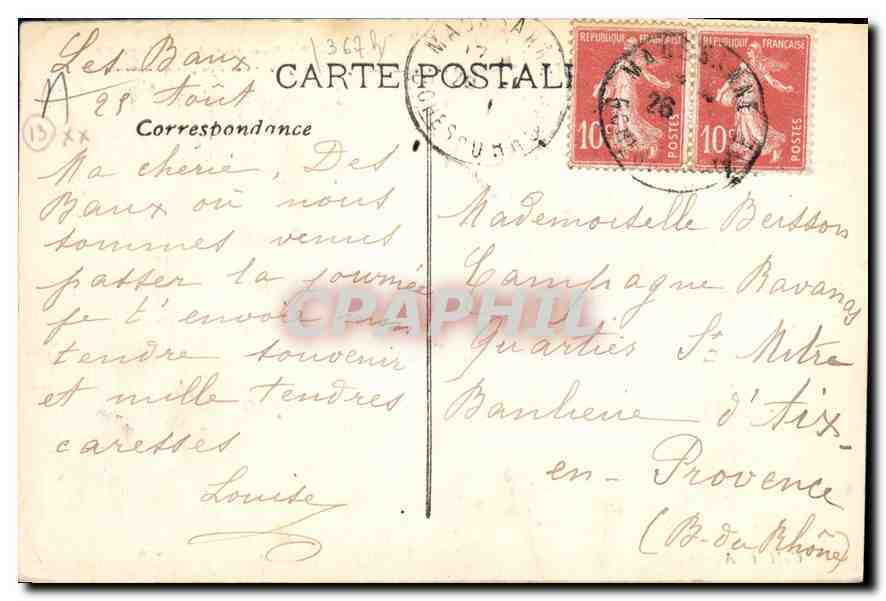 CPA Les Baux Principal Rue — Verso