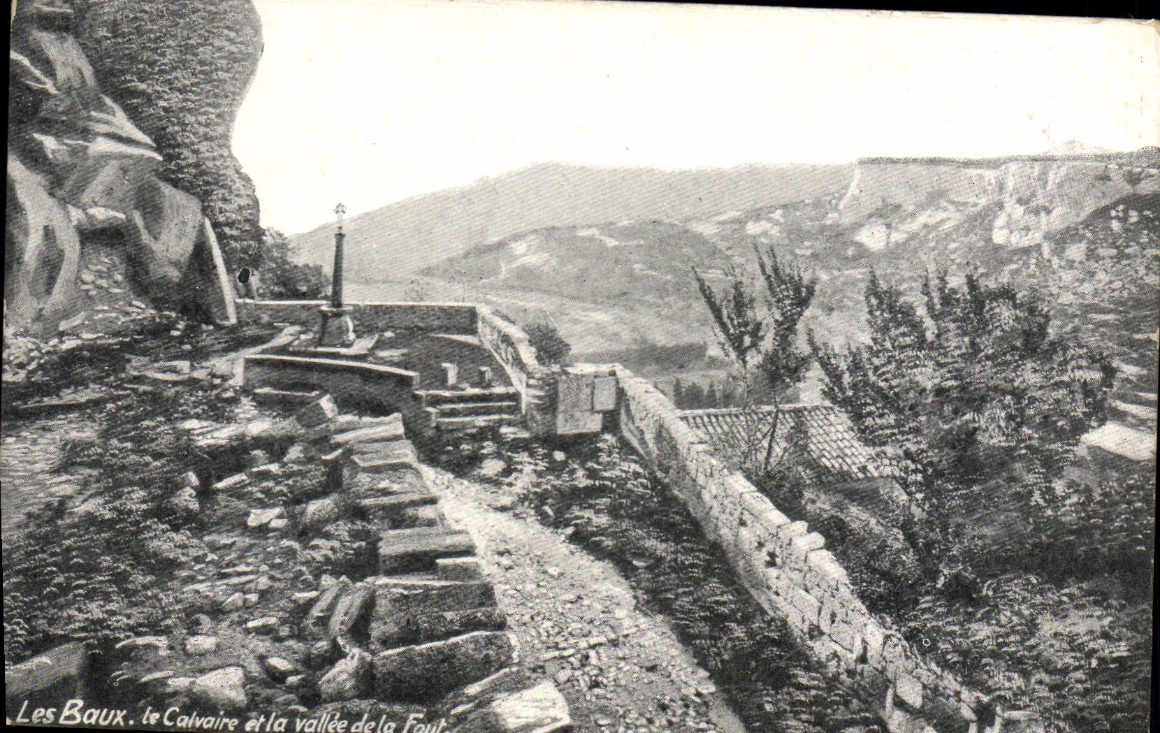 CPA Les Baux Le Couloir et la Vallee de la Font