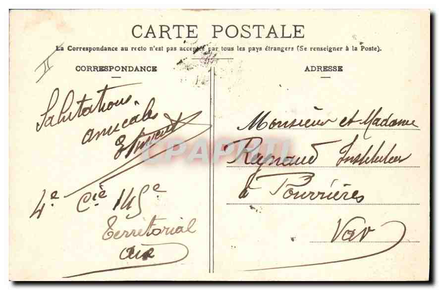 CPA Aix en Provence Le Champ de Manoeuvre Vue d'ensemble de la Caserne Rostolan Militaria — Back