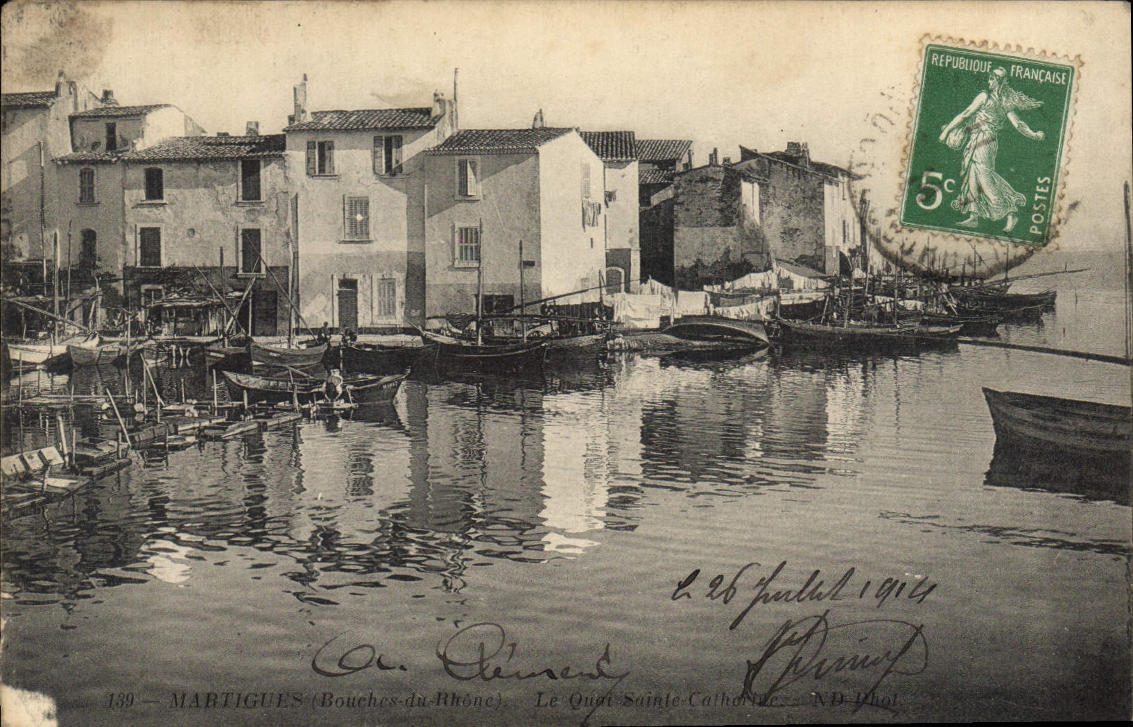 CPA Martigues Bouches du Rhone 26 juillet 1914