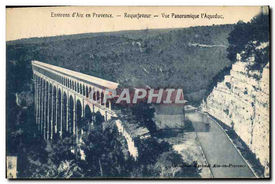CPA Environs d'Aix en Pro vence Roquefavour Vue panoramique l'Aqueduc