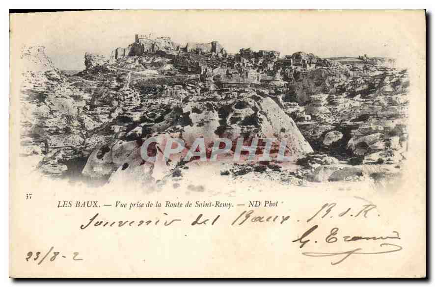 Les Baux — Vue prise de la Route de Saint-Rémy — ND Phot. M.S.R.
