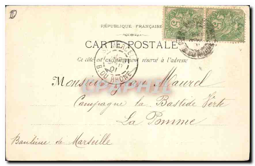 CPA Montmajour Galeries du Cloitre — Verso