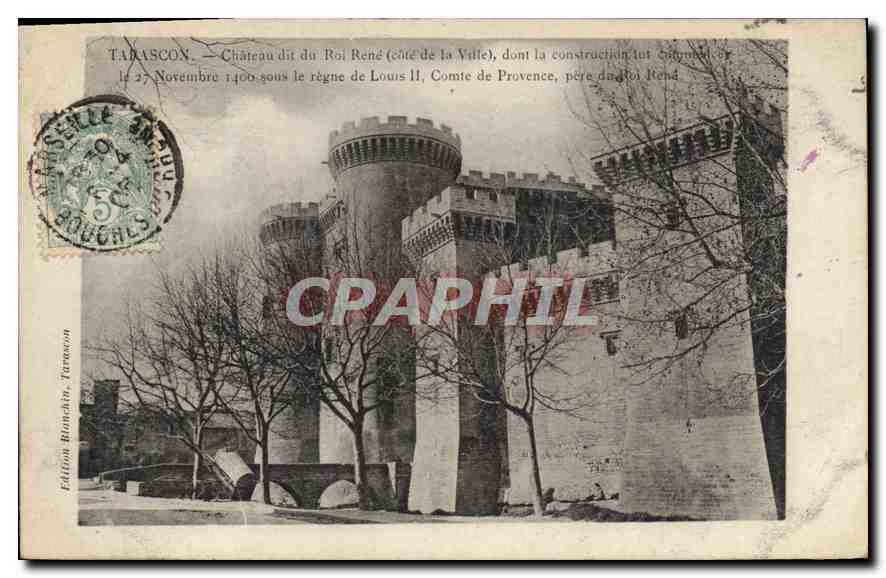 CPA Tarascon Chateau du Roi Rene (Cote de la ville)