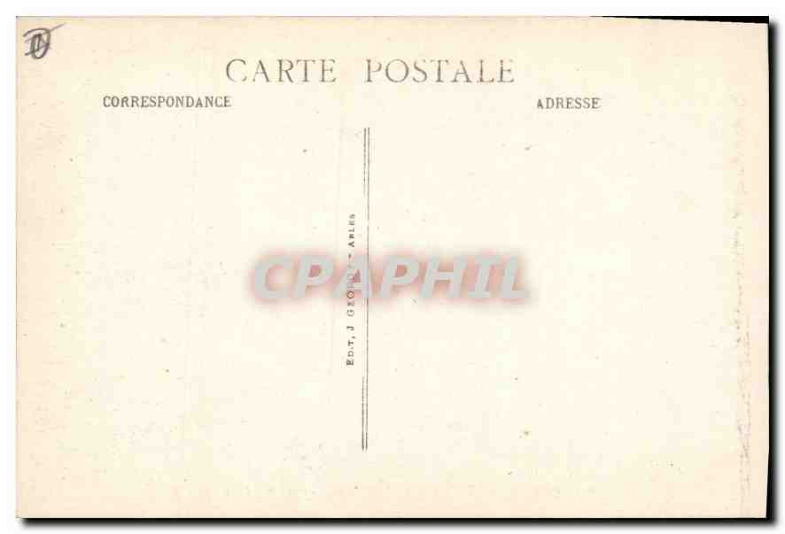 CPA Montmajour Cour du Cloitre et Abbaye du XVIIe siecle — Rückseite