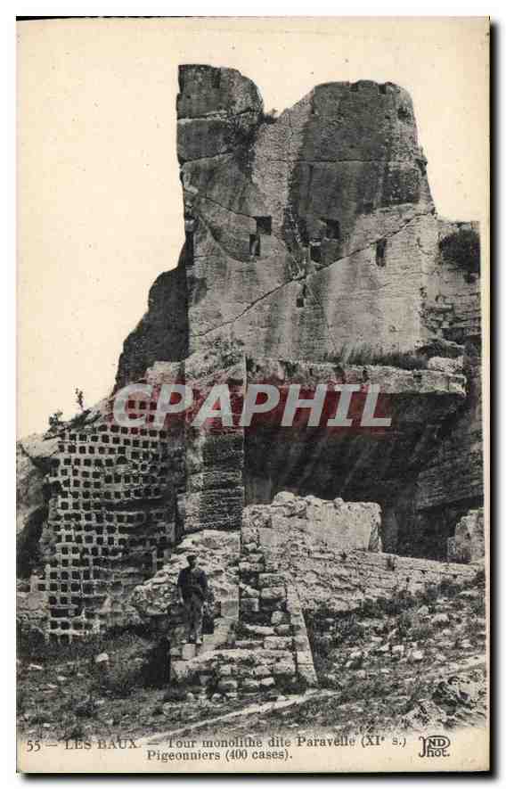 Les Baux — Tour monolithe dite Paravelle (XIe s.) — JND Phot.
