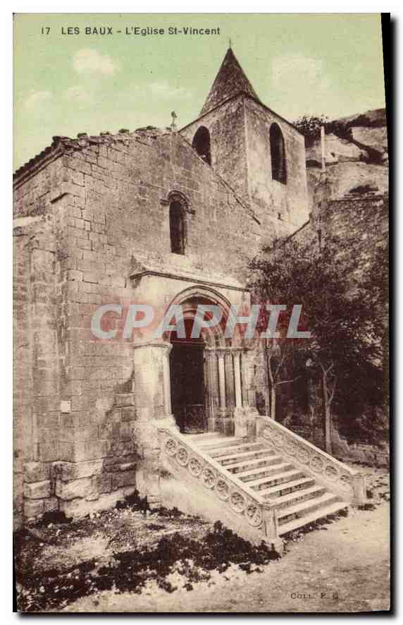 CPA Les Baux L'Eglise St Vincent