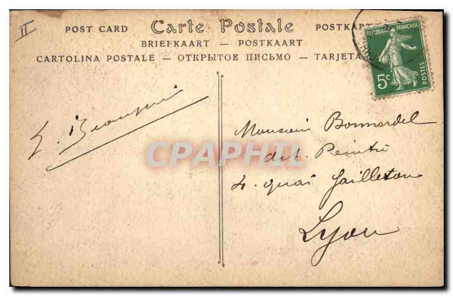 CPA Les Baux (Bouches du Rhones) L'Hotel de Ville et la Rue Porte Eygieres — Rückseite