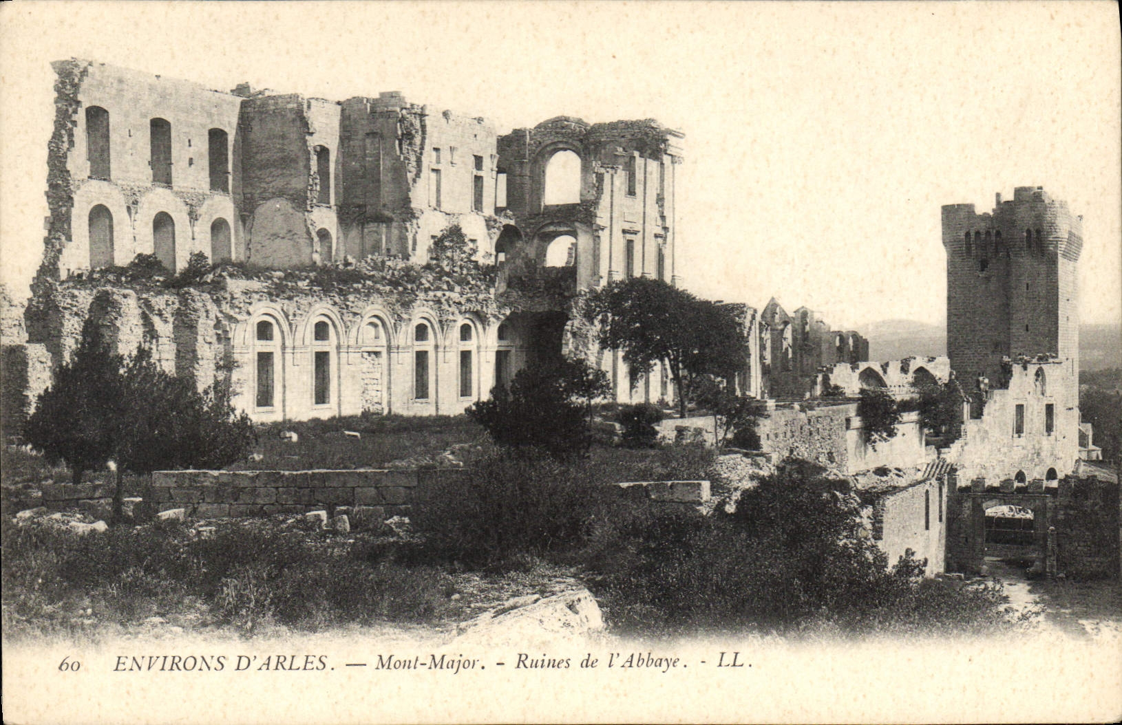 CPA Environs d'Arles Mont Major Ruines de l'Abbaye