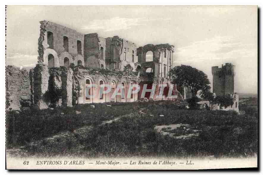 CPA Environs d'Arles Mont Major Les Ruines de l'Abbaye