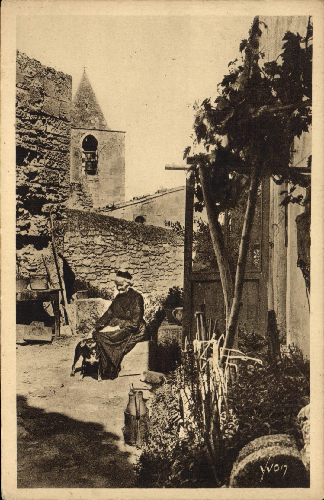 CPA Les Baux (B du R) Un coin du Vieux Village