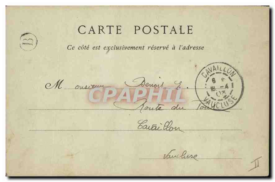 CPA Les Baux La Voie Romaine et la Salle d'Armes — Verso