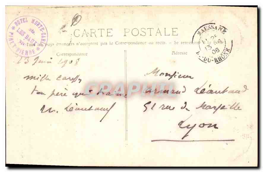CPA Les Baux Pavillon de la Cour d'Amour — Verso