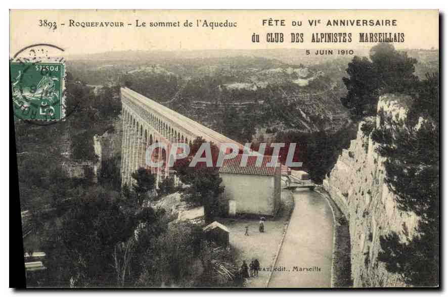 CPA Roquefavour Le Sommet de l'Aqueduc