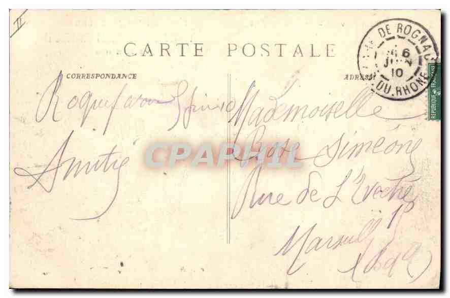 CPA Roquefavour Le Sommet de l'Aqueduc — Rückseite