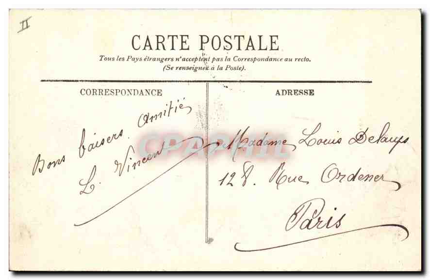 CPA Vichy Bassin de l'Ancien Parc Cygnes — Rückseite