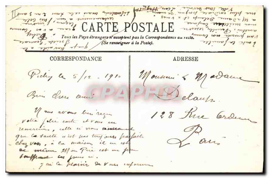Vichy — Une Allée au Parc des Célestins — LL. n°38 — Rückseite