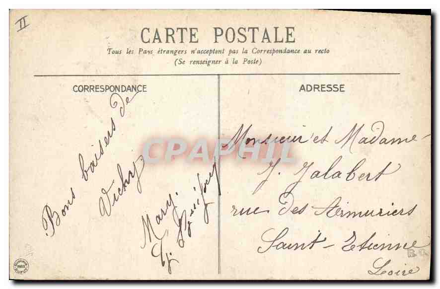 CPA Vichy Galerie Promenoir — Rückseite