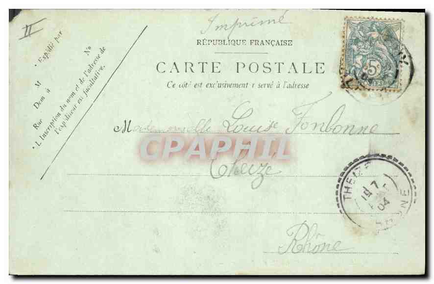 CPA Vichy La Nouvelle Passerelle sur l'Allier — Verso