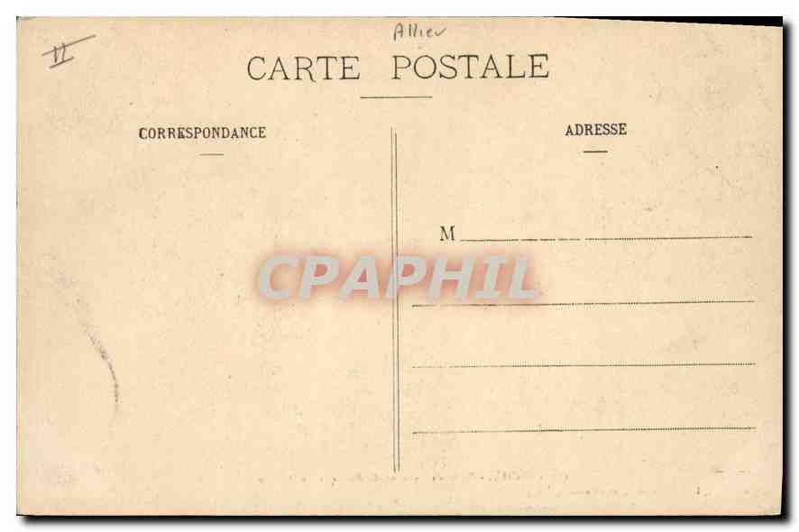 CPA Vichy Salle de Fete et de Musique du Casino — Verso