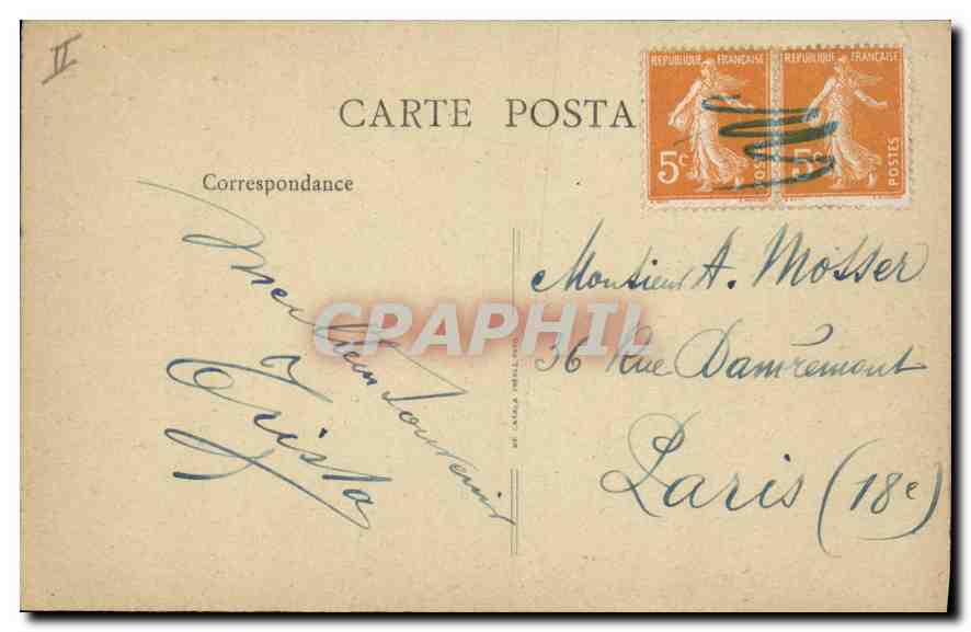 CPA Vichy Pavillon de l'Empereur — Verso
