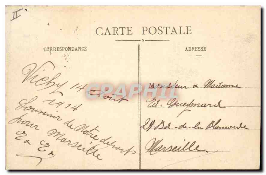 Vichy - Sur le Vieux Parc - La Grande Allée — CPAPHIL n°609 — Rückseite