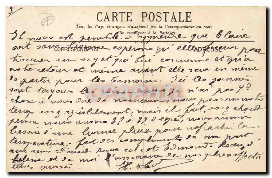 CPA Vichy Eglise Saint Louis — Rückseite