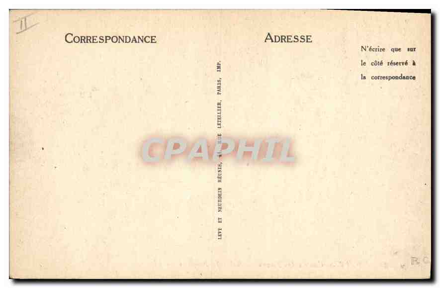 CPA Vichy Casino des Fleurs Salle de Baccaro — Verso