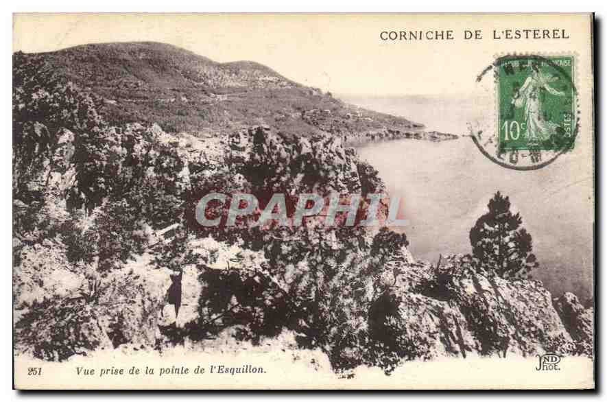 CPA Corniche de l'Esterel Vue prise de la Pointe de l'Esquillon