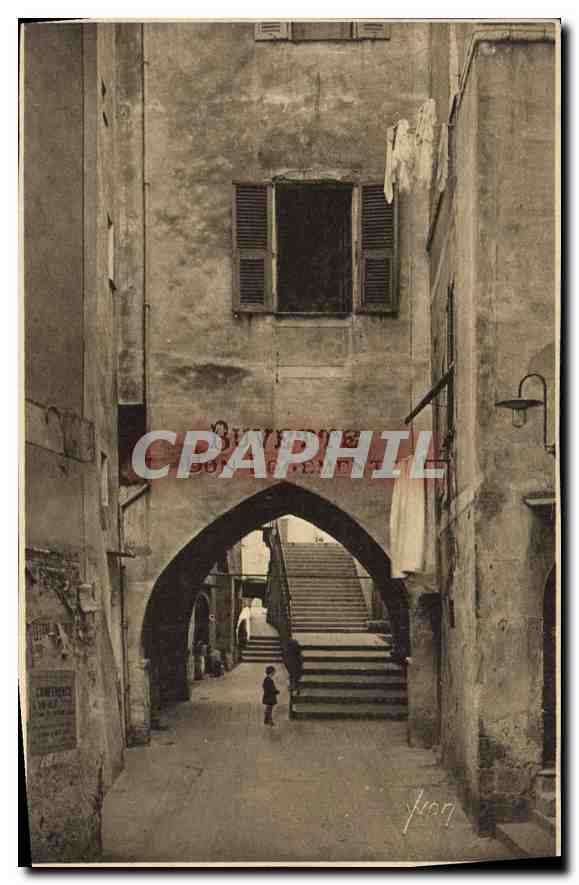 CPA Villefranche Rue Baron de Bres Buvette Bon logement 